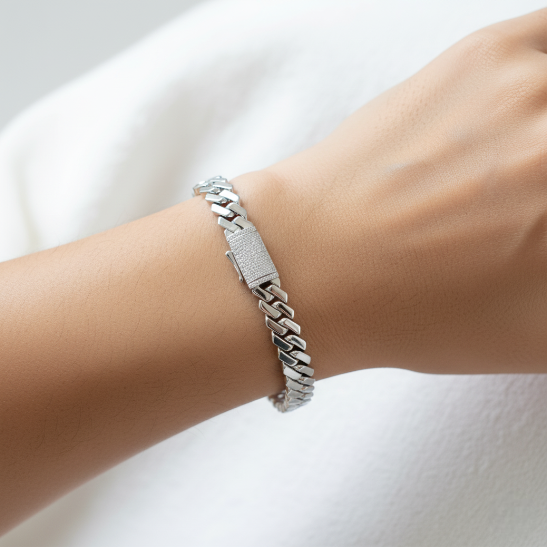 Bold Link Silver Bracelet