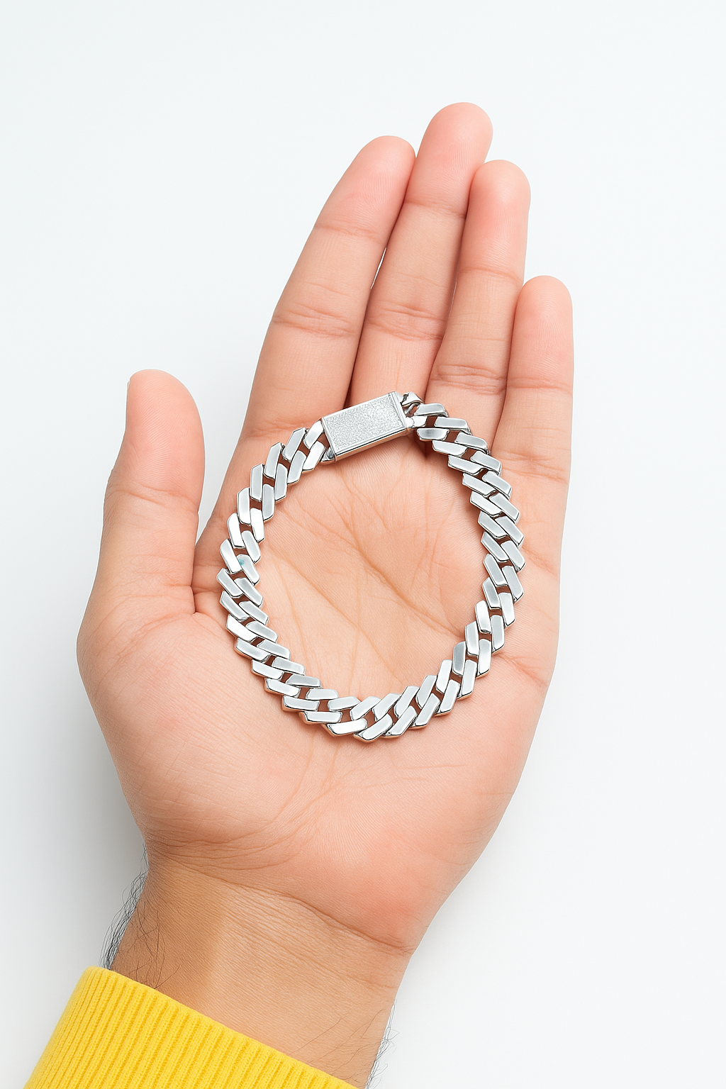 Bold Link Silver Bracelet - Image 3